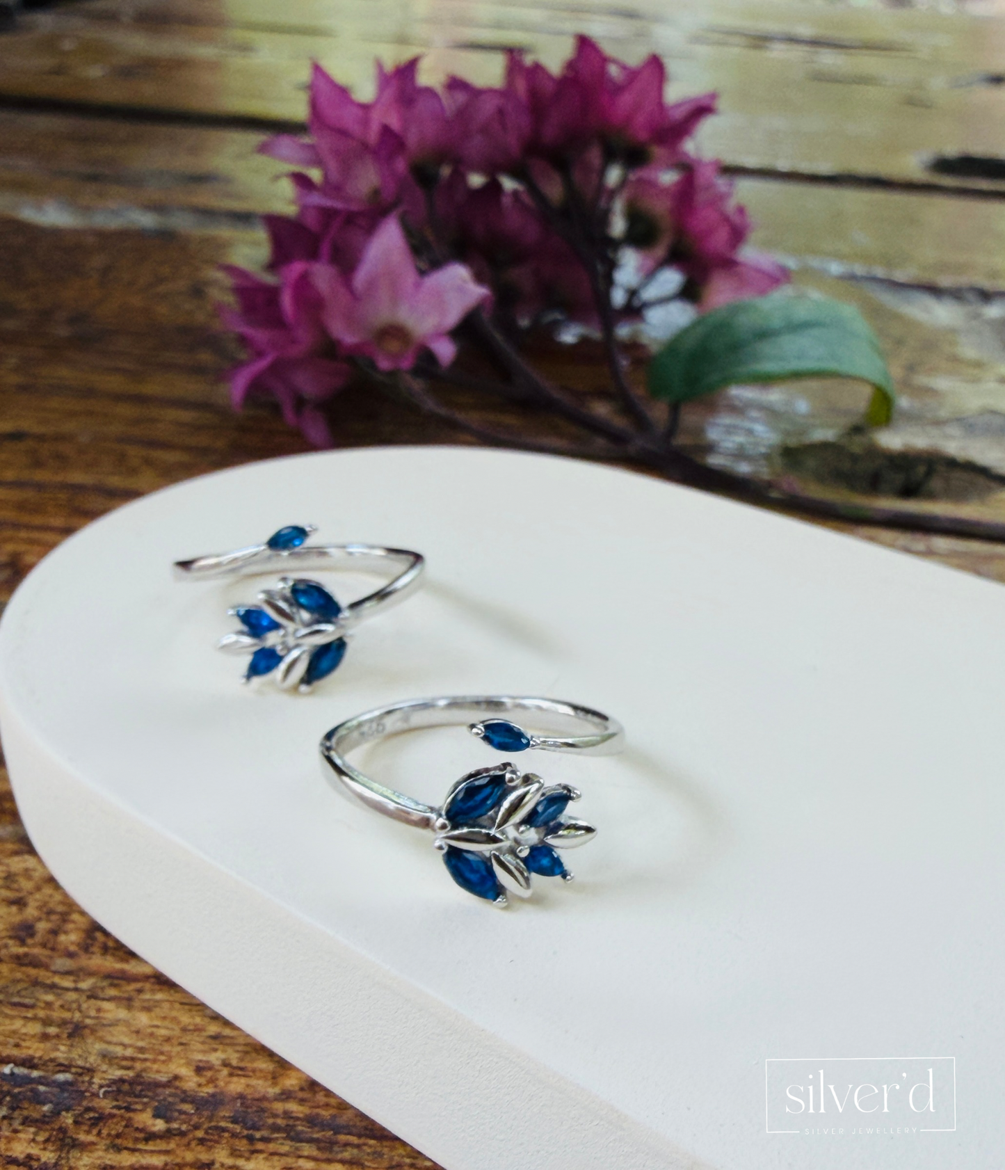 Cobalt dream toe rings