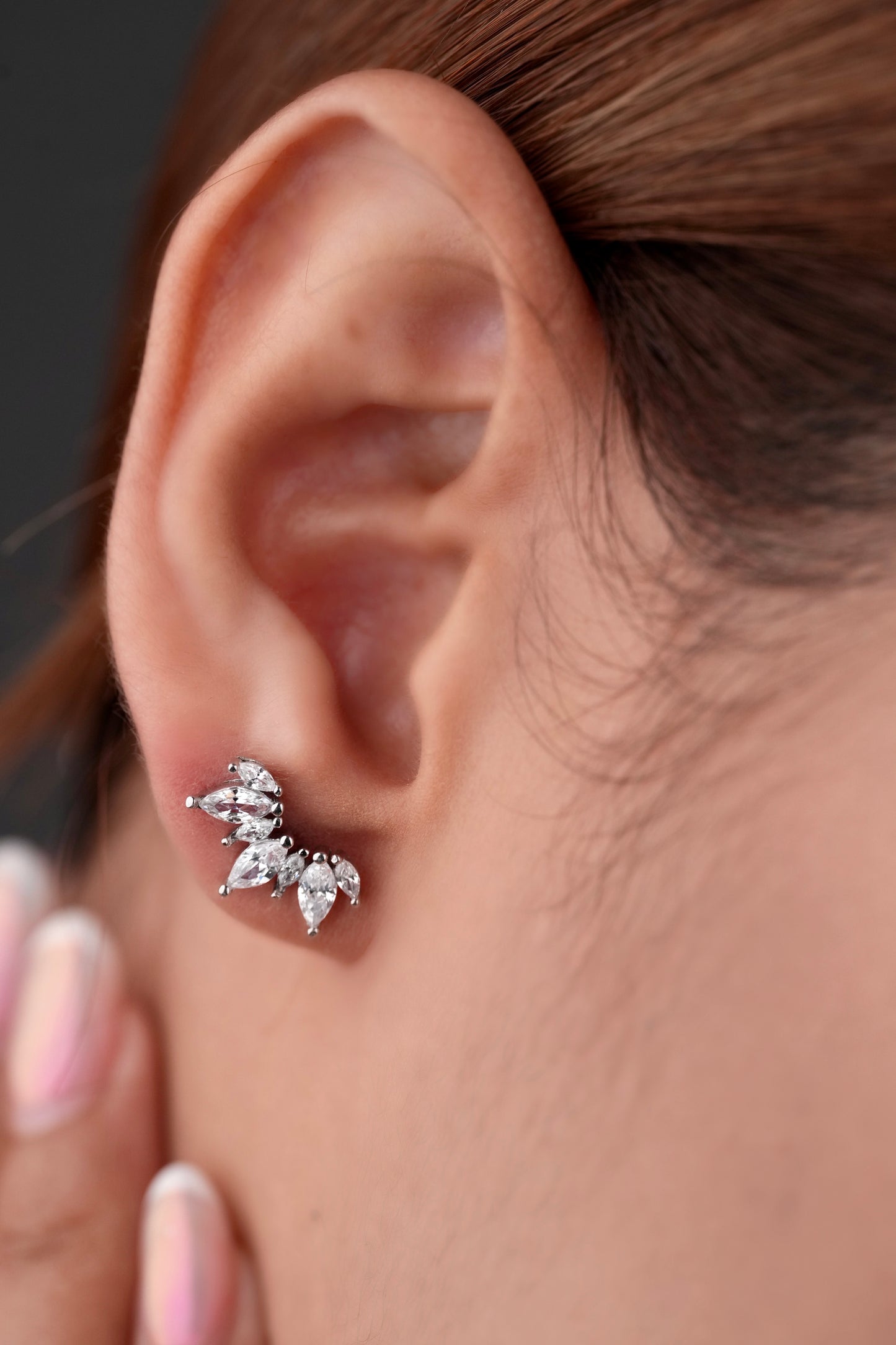 Crystal prism earrings