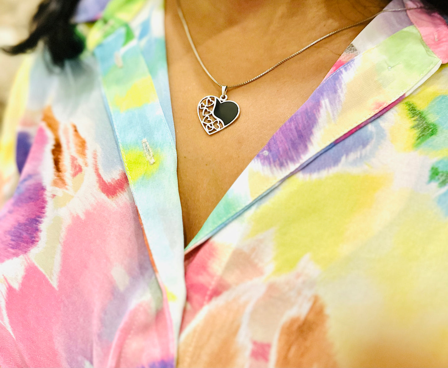 Heart Paradise Black Necklace