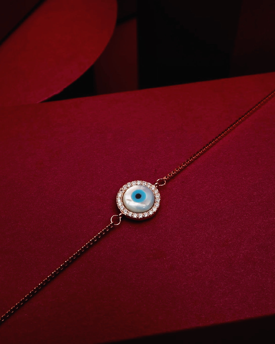 Minimal evil eye bracelet