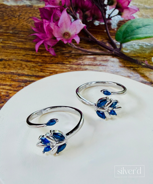 Cobalt dream toe rings