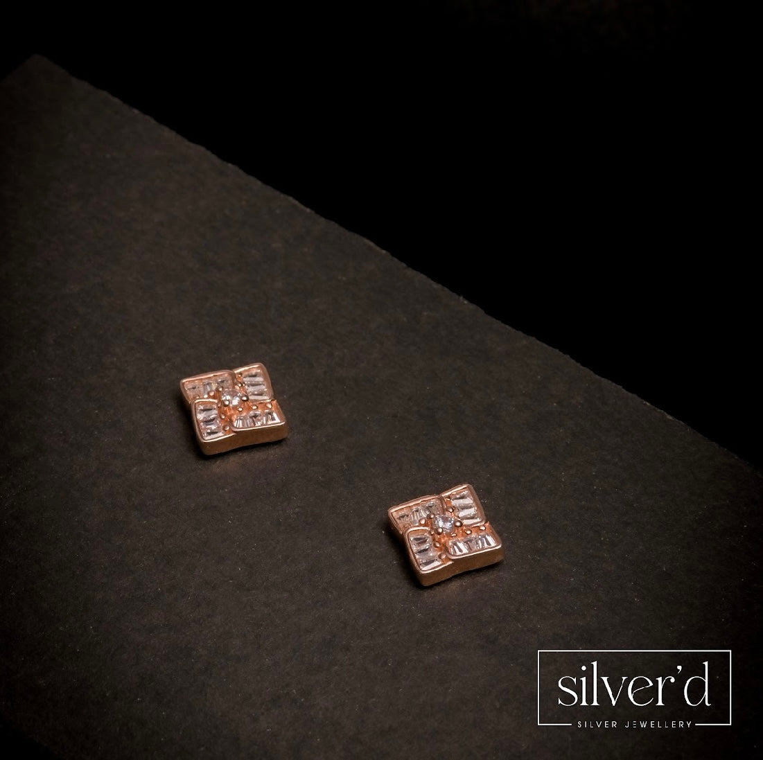 Contemporary cube studs