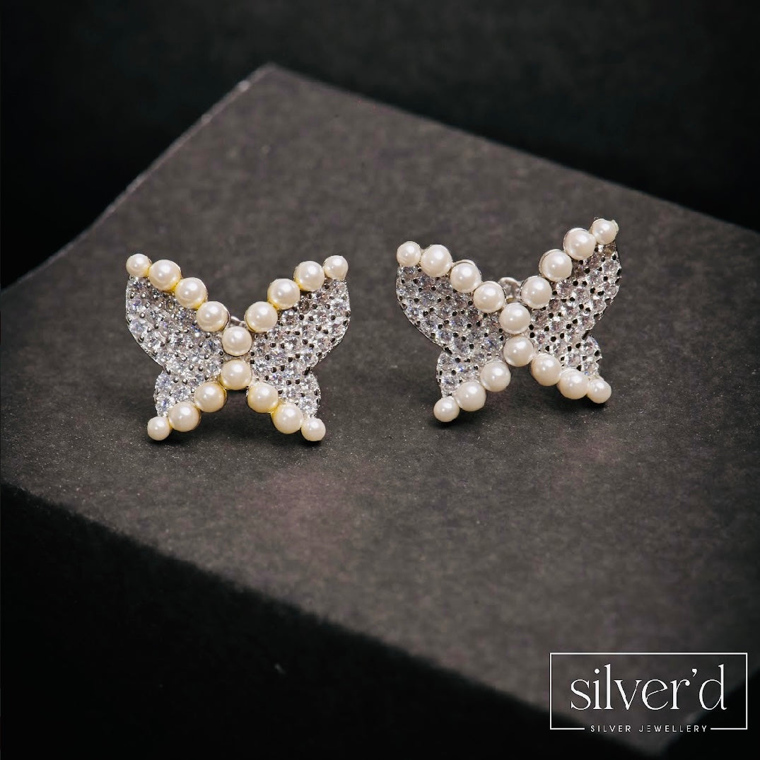 Bling butterfly earrings